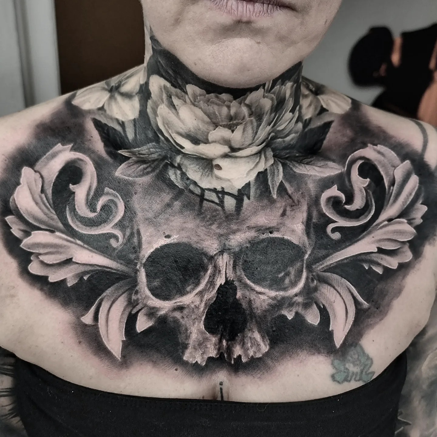 Dark realism black and grey tattoo by Tomek Turlej, Studio XIII Gallery, Scotland