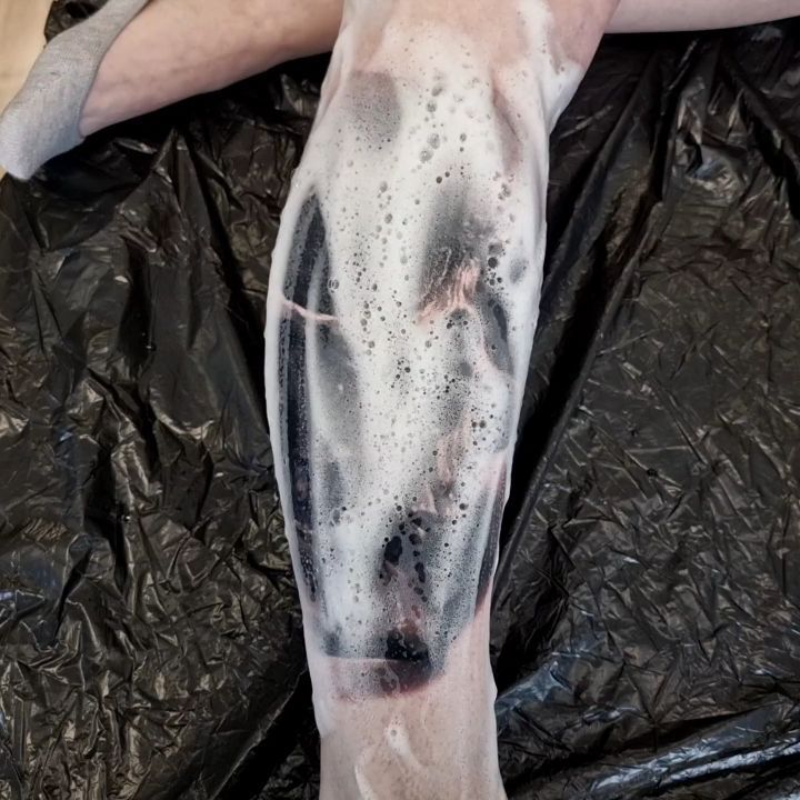 Black and grey realism tattoo by Tomek Turlej, Studio XIII Gallery, Scotland